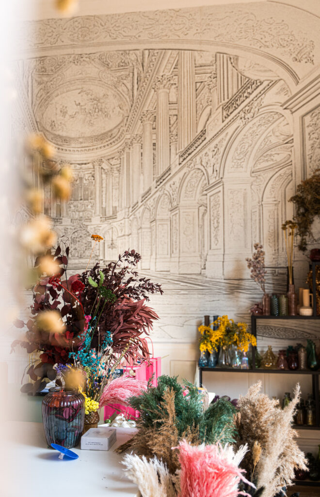 atelier de fleurs séchées, mariage aube et troyes, atelier créatif, décoration de locaux professionnels, façades, vitrines, artisanat